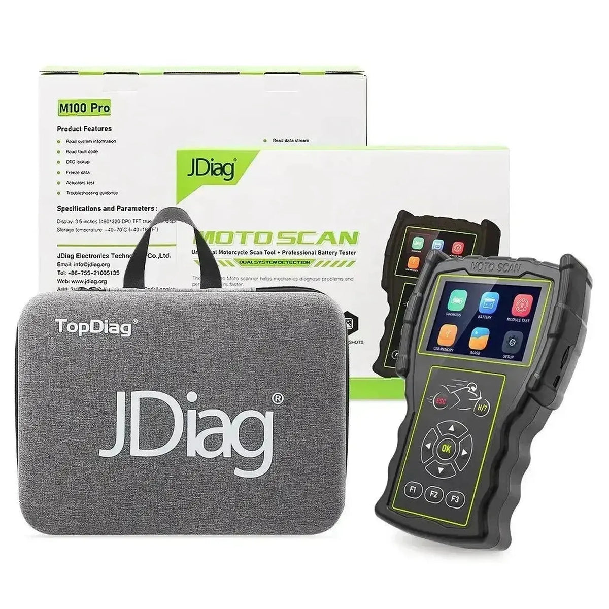 JDiag M100 Pro Full Motorfiets Uitleesapparaat