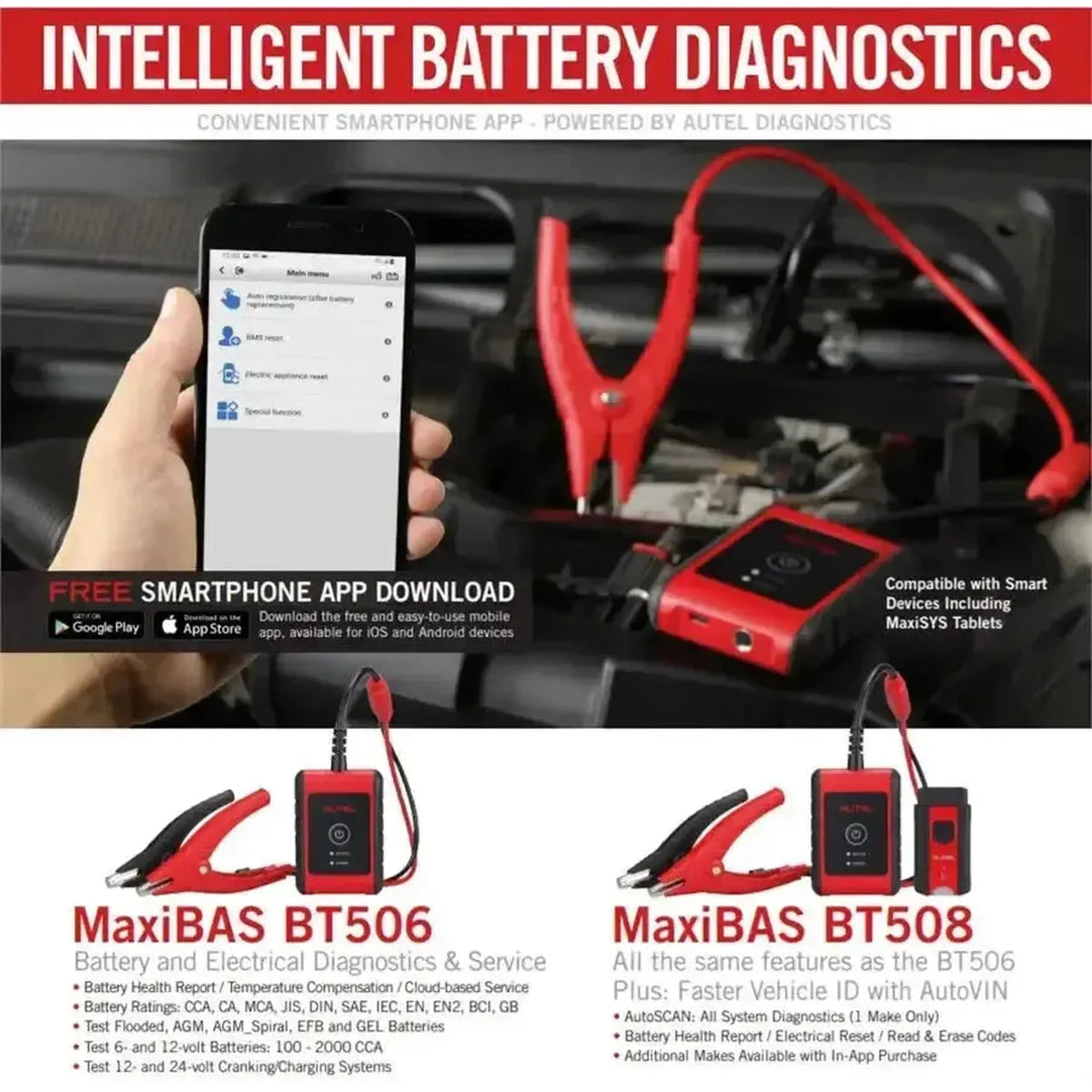 Autel MaxiBas BT506 | Δοκιμαστής μπαταρίας
