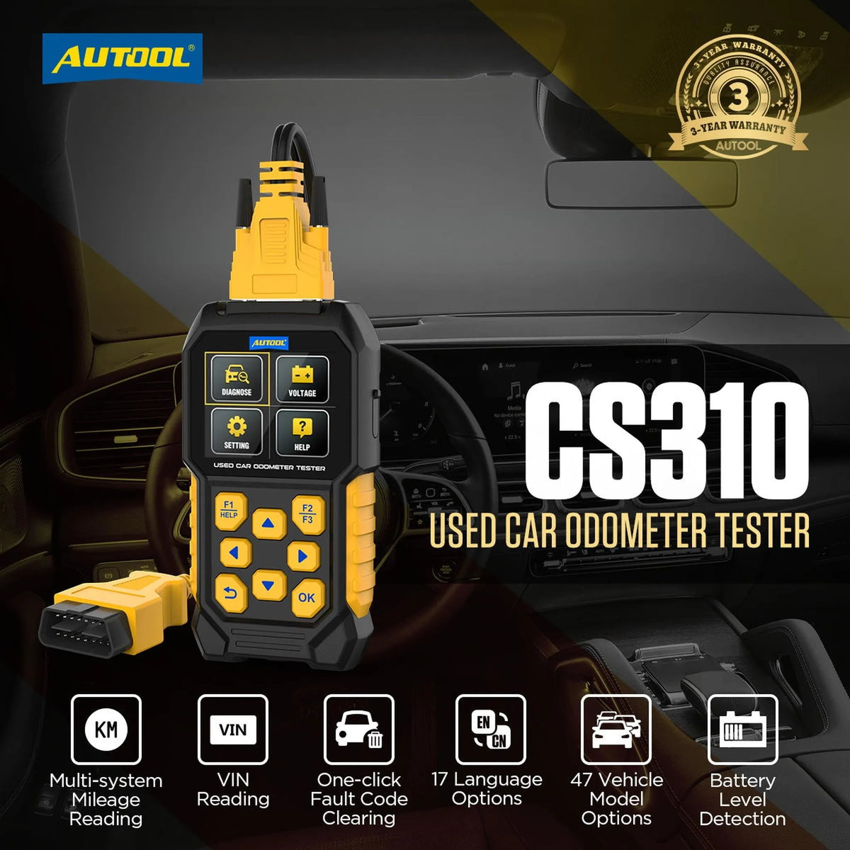 Autool CS310 | Αναγνώστης χιλιομετρικής απόστασης