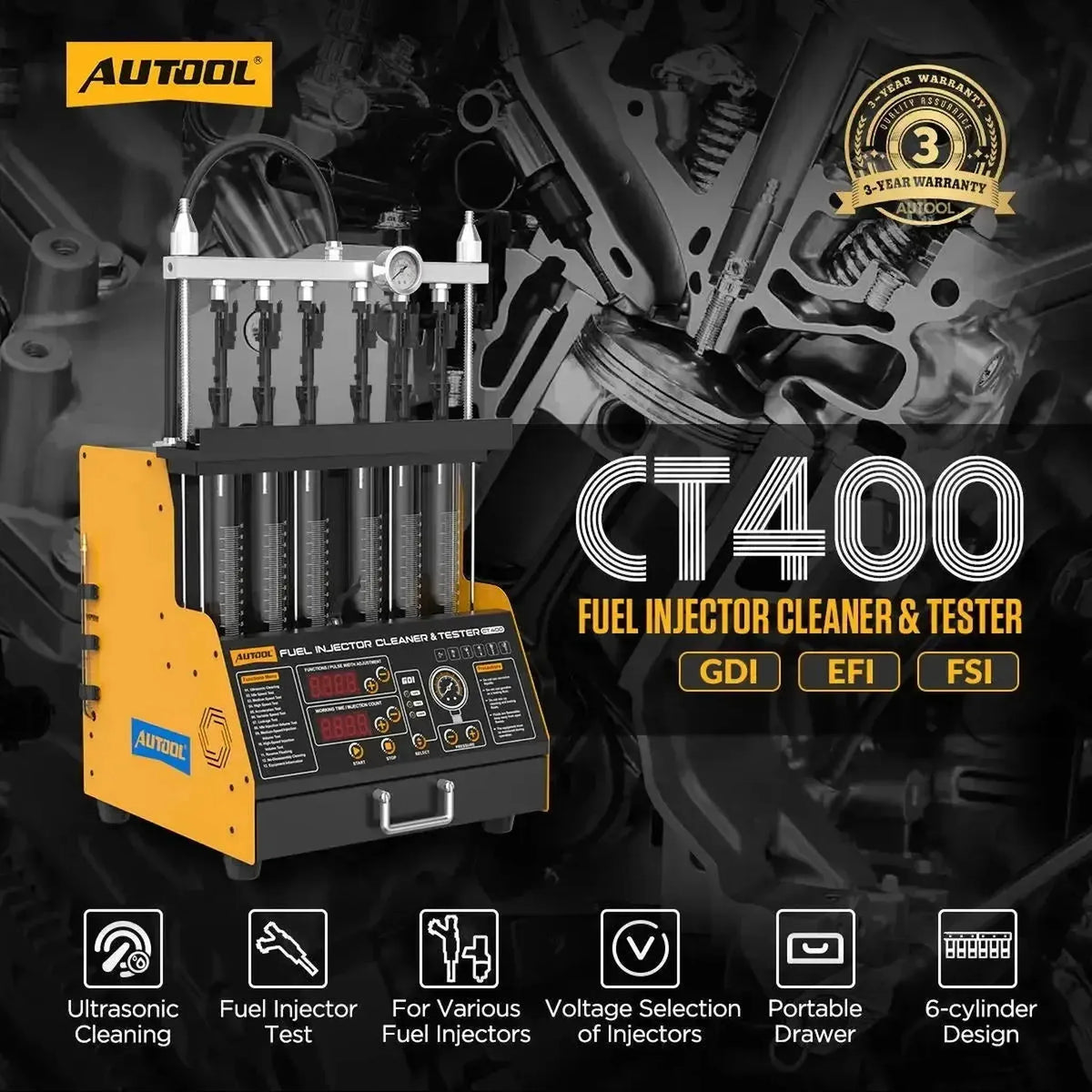 Autool CT400 | Δοκιμαστής εγχυτήρων