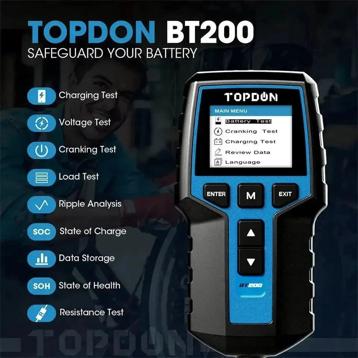 Topdon BT200 | Δοκιμαστής Μπαταρίας